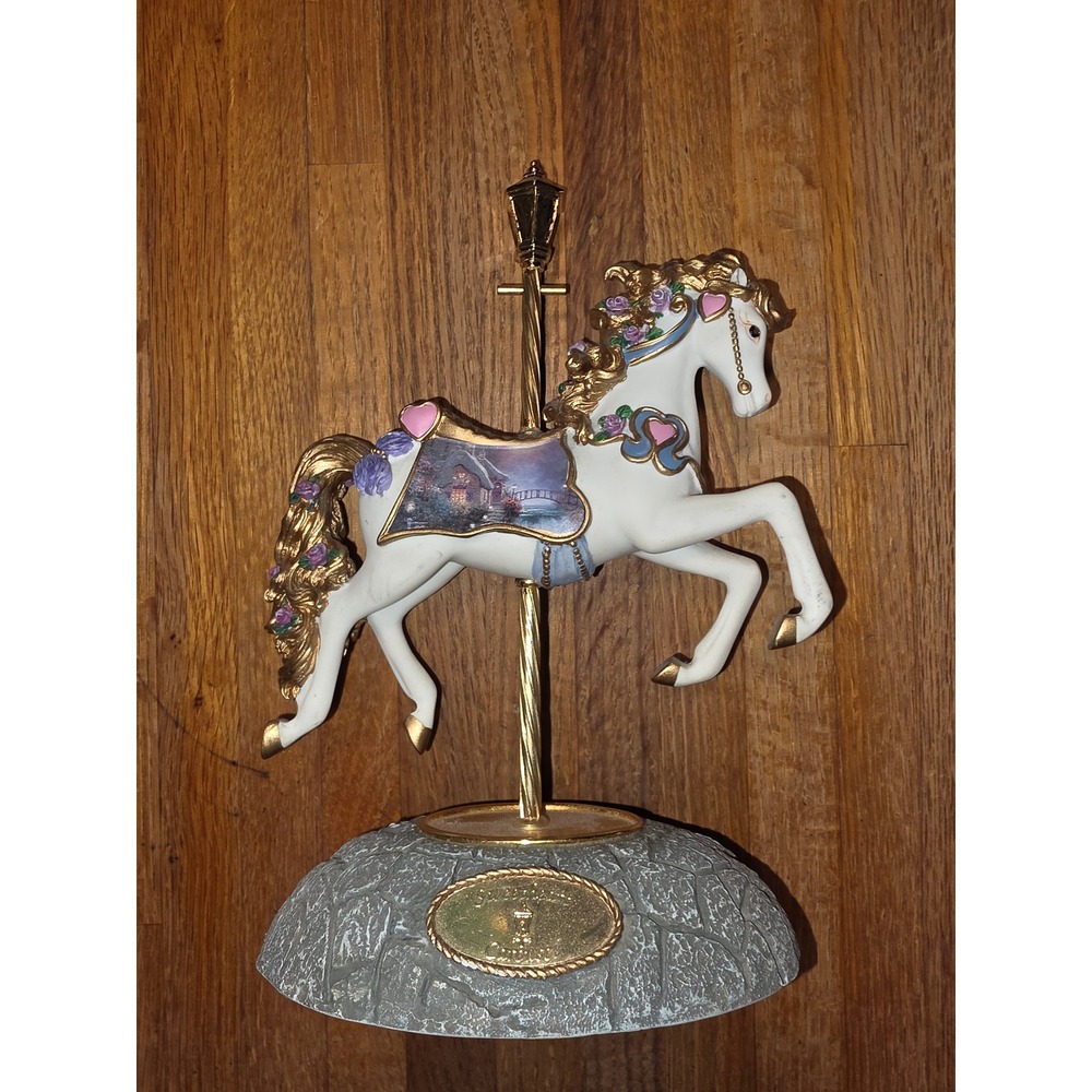 Thomas Kinkade Sweetheart Carousel Collection Horse Figurine Hamilton Collection